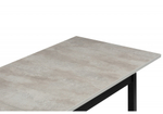 Стол деревянный Woodville Жаклин 120(170)x68 раздвижной лдсп, бетон метрополитен, ножки черные