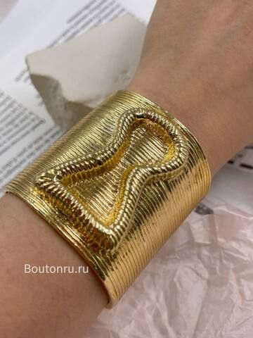 Браслет Скиап. Золотистый широкий 