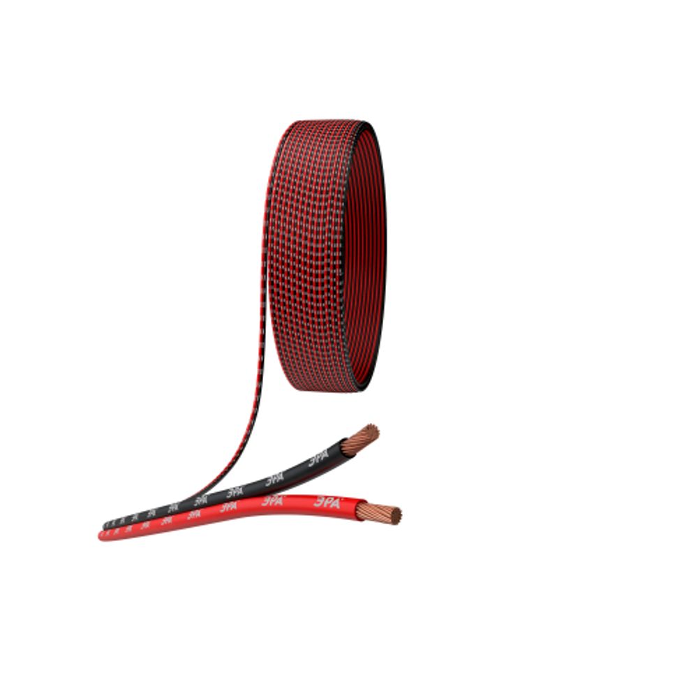Акустический кабель ЭРА 2х1,5 мм2 красно-черный, 100м