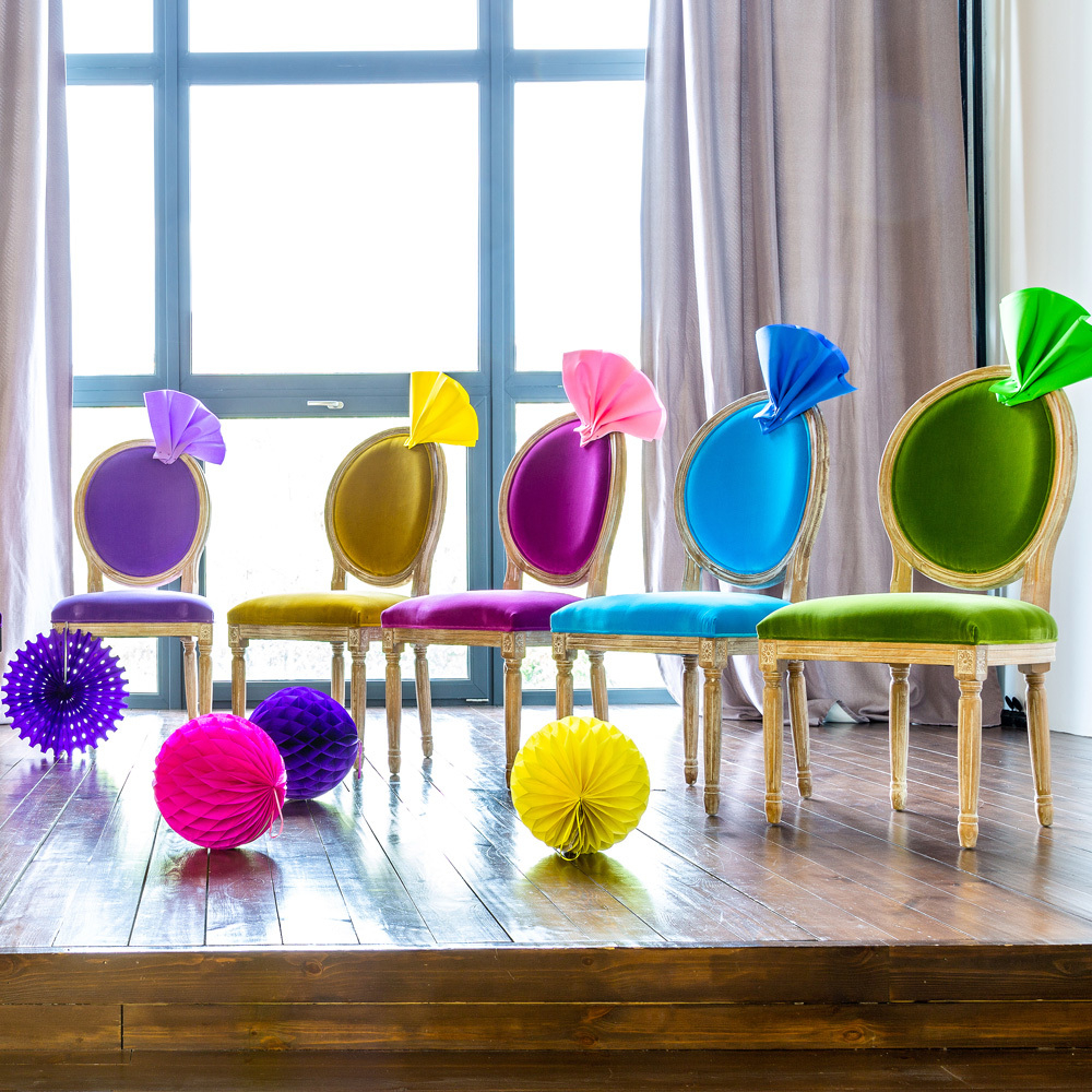 Стул Луи - Медовая горчица бархат лесной орех Объект мечты