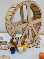 Новогоднее беговое колесо для грызуна 30см