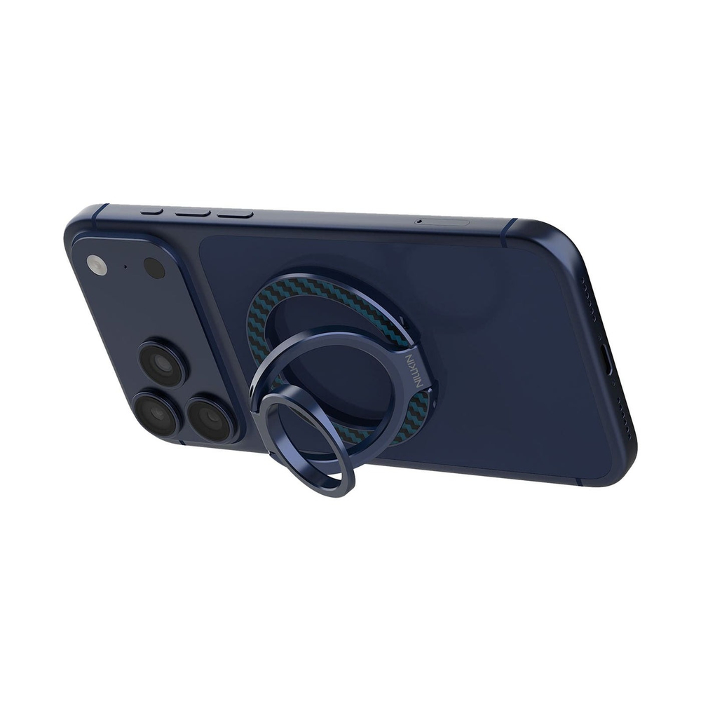 Магнитная подставка-держатель покрытый синим арамидным волокном (карбон), серия FiberSnap Ring Kevlar от Nillkin