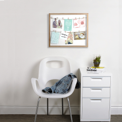 Панно с зажимами для 12 фотографий Clothesline натуральное дерево Umbra