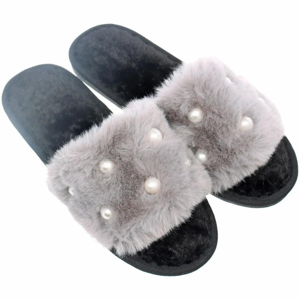 Тапочки женские домашние «DALIA», цвет серый, р-р 36-37