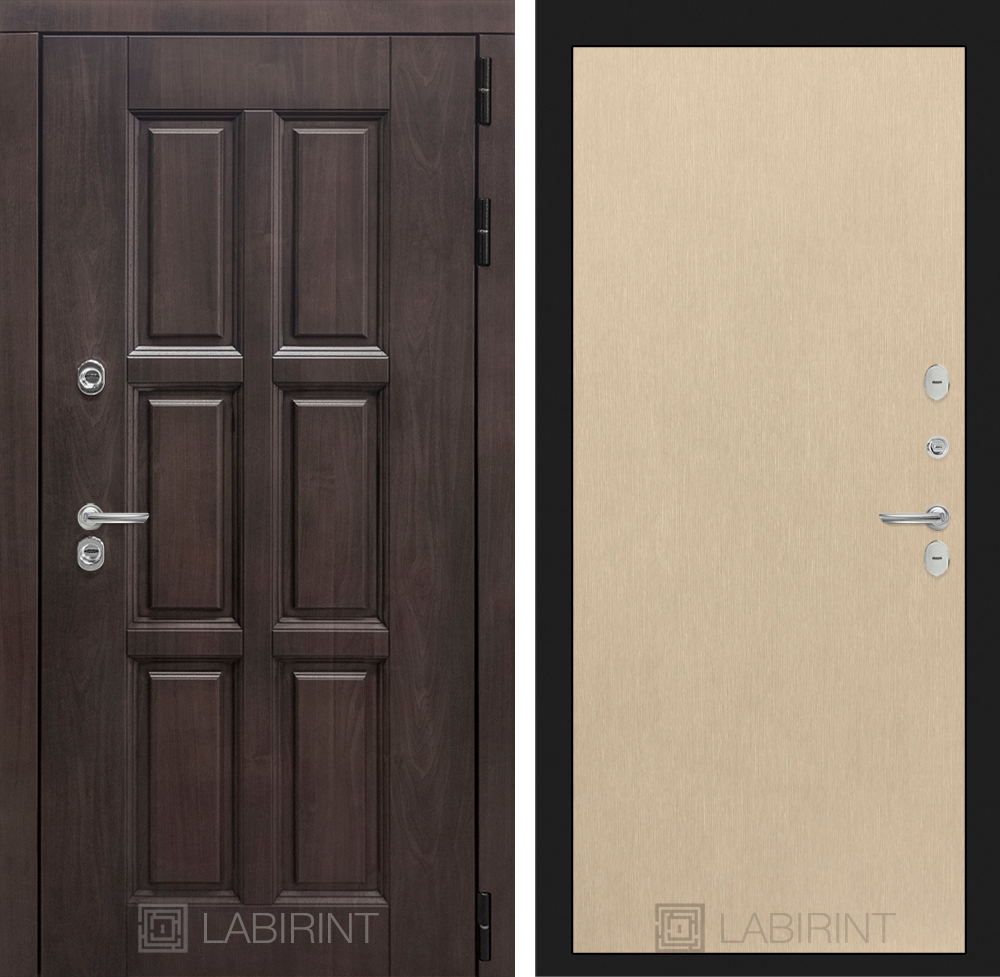 Дверь с терморазрывом входная Лабиринт ЛОНДОН ТЕРМО 05 Венге светлый