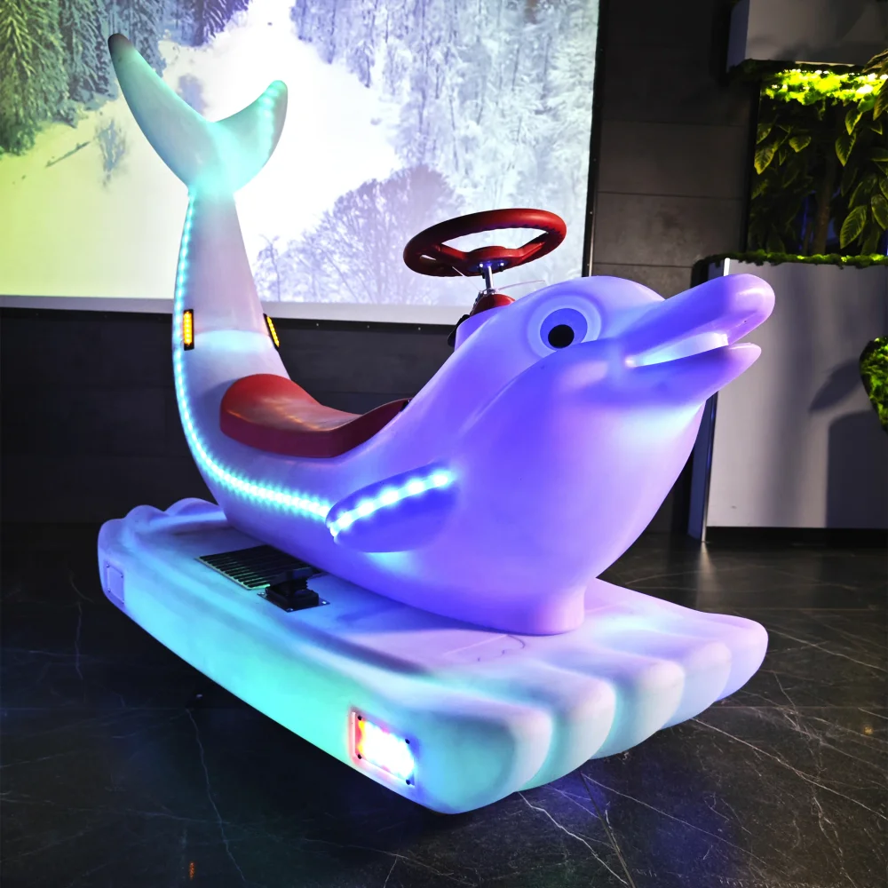 Прокатный аттракцион «Световой дельфин» Электромобиль (съемный хвост)