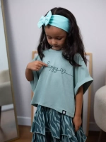 Летний костюм для девочки, юбка и футболка