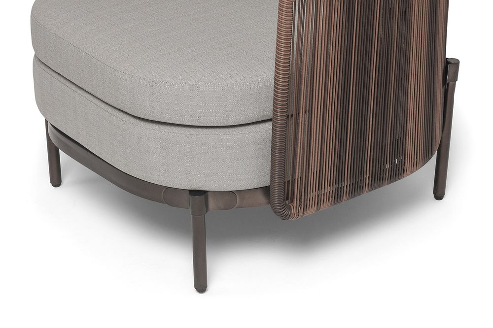 "Паэлья" кресло плетеное из искусственного ротанга, цвет коричневый