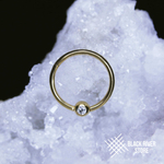 Кликер IG BCR Globe Crystal PVD Yellow 1.0мм