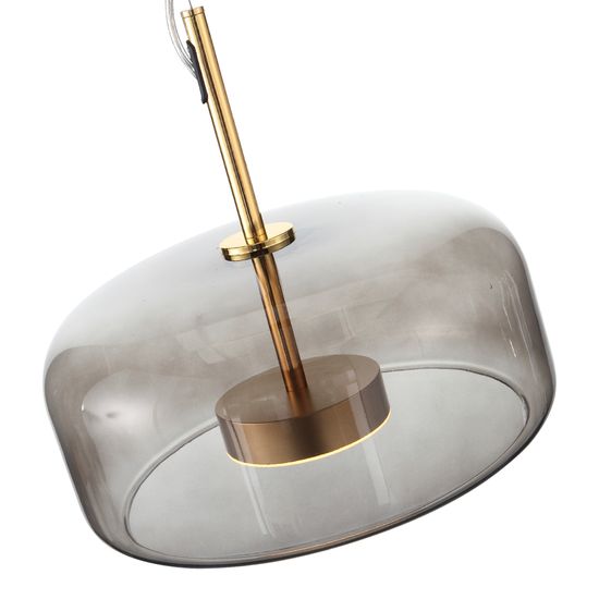 SL1053.243.01 Светильник подвесной ST-Luce Золотистый/Дымчатый LED 1*9W 3000K PALOCHINO