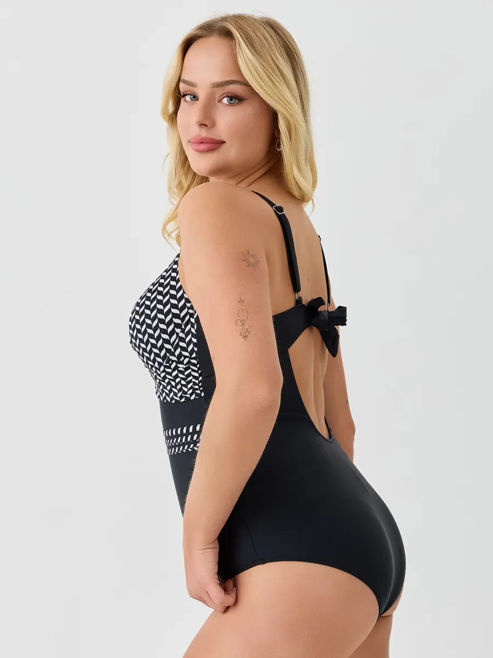 Купальник слитный зебра