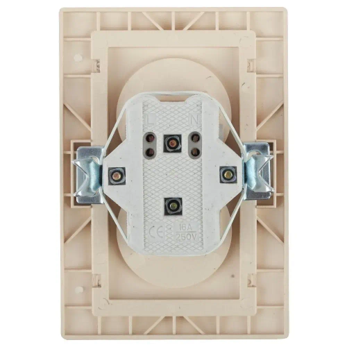 Розетка Intro Plano 1-204-02 без заземления двойная 2х2P 16А-250В IP20 скрытой установки Plano слоновая кость