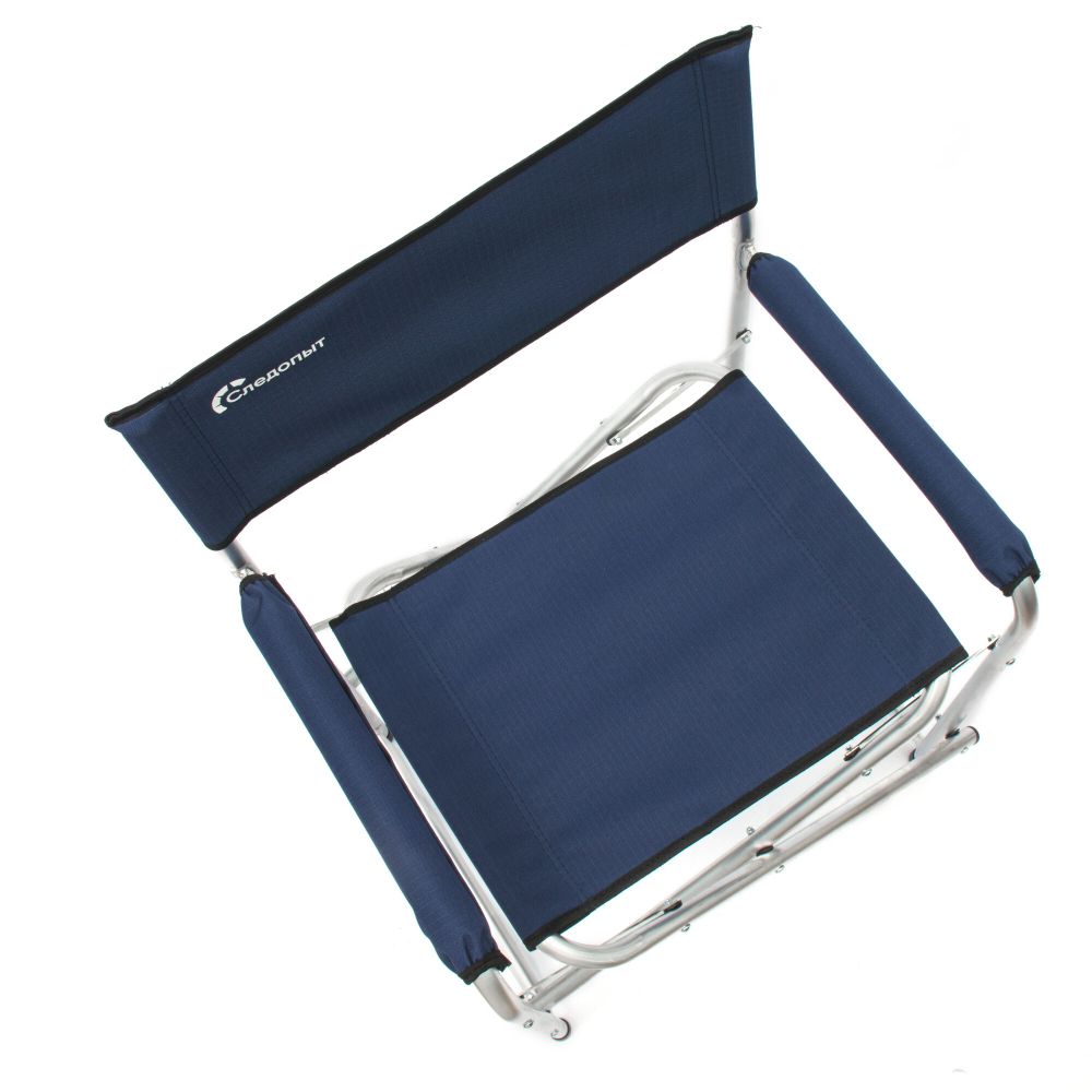 Кресло складное СЛЕДОПЫТ, 560х470х830 мм, алюминий 22 мм, синий/2/