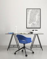 Кресло офисное с обивкой Scab Design Lady B Pop, черный, синий