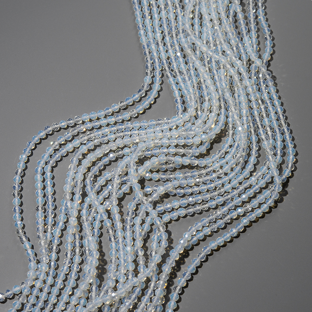 Лунный камень (имитация), 4,1мм, шар, микроогранка