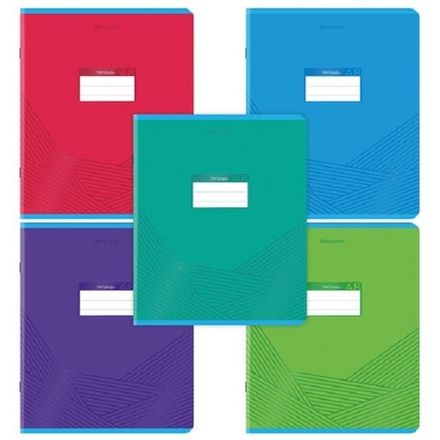 Тетрадь 48л, А5, клетка, Brauberg Классика, выборочный лак, микс