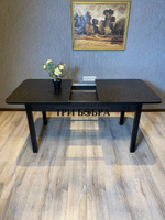 Большой кухонный стол "Макси", чёрная бронза