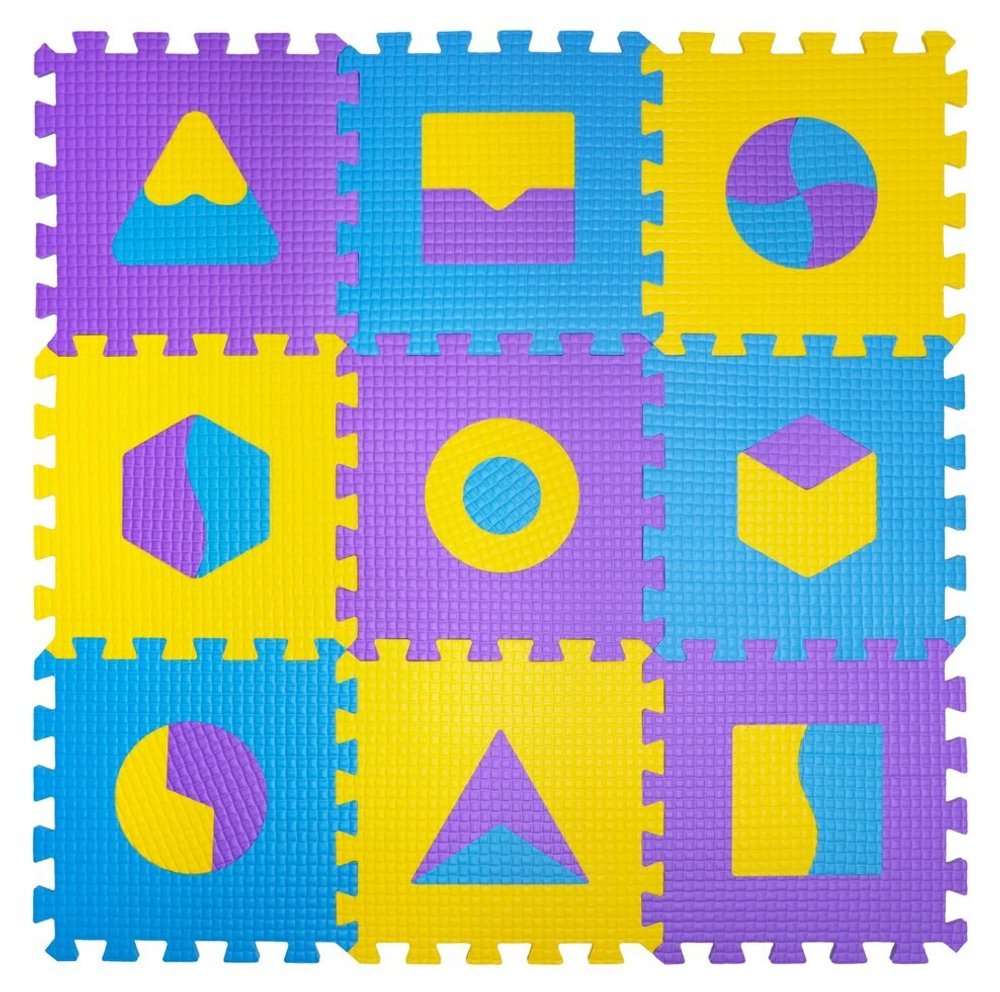 Покрытие напольное геометрия 3D 33х33х9/45шор (9 шт)