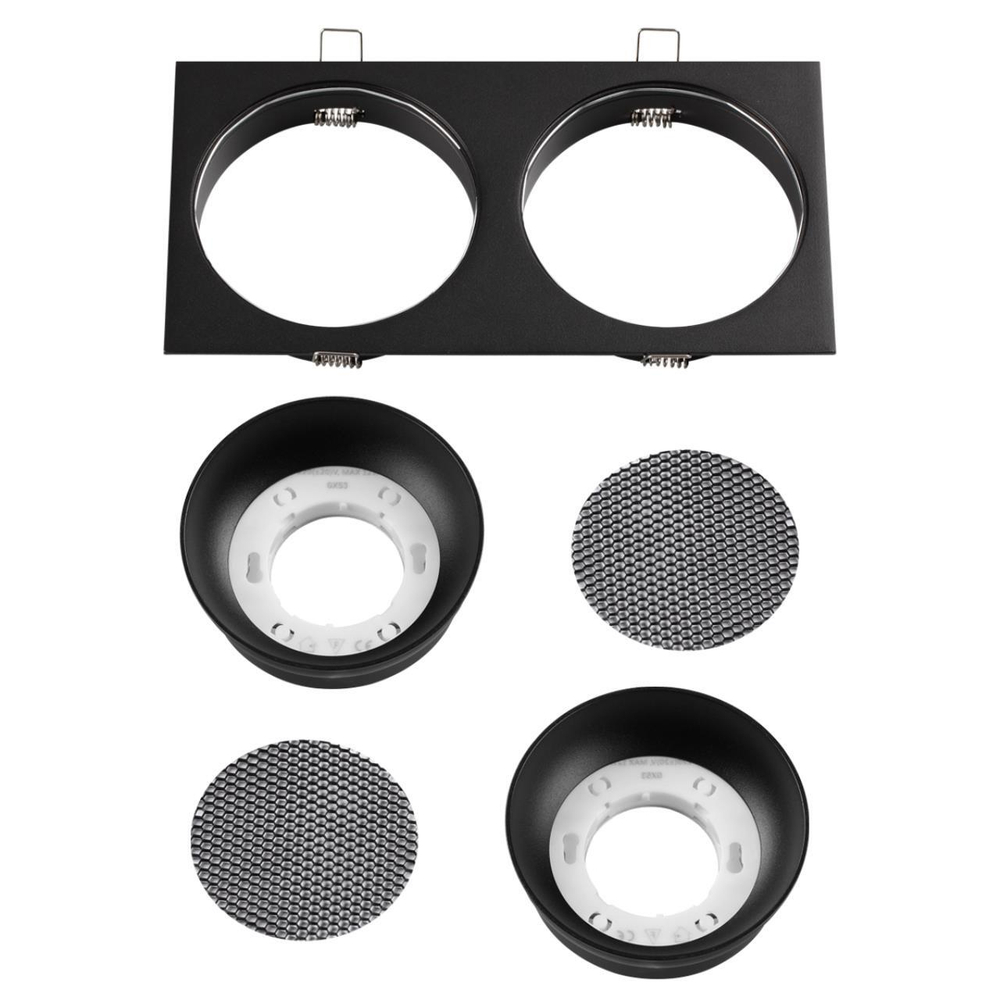 371008 WIR NT25 000 черный Светильник встраиваемый IP20 GX53 12W 220-240V GEMINI