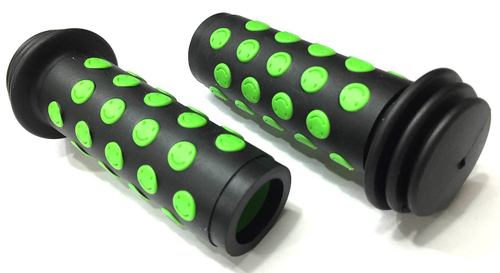 Грипсы детские AGR Junior R20 102мм резин. с торц. защитой черно-зеленые AUTHOR
