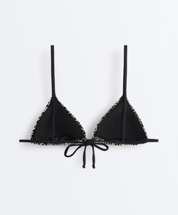 OYSHO Топ-бикини с треугольными чашечками, черный