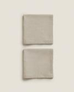 ZARA HOME САЛФЕТКА ИЗО ЛЬНА, СВЕТЛО-БЕЖЕВЫЙ