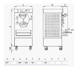 Батч-фризер для мороженого STAF59 HSX400 W