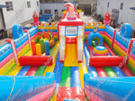 Коммерческий надувной батут "Парк развлечений" 15*8*8 м