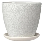 Горшок керамический Маджента белый крокус №1