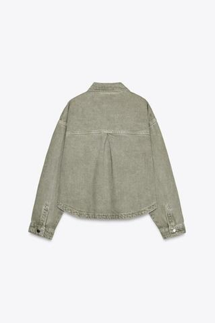 ZARA ДЖИНСОВАЯ КУРТКА Z1975, ХАКИ