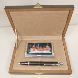 Набор подарочный "Москва" (визитница персональная, ручка Parker)