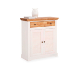 Комод белый с ящиком Асти из МДФ и натурального дуба