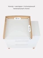 Комод пеленальный Rant Indy 80/3 Cloud White