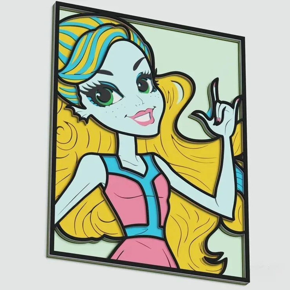 3D Картина по номерам из дерева Лагуна, 38x50 см
