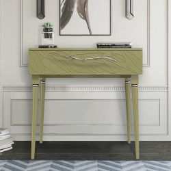 Консоль Арт Колор leaves Классик Сильвер Зеленая олива