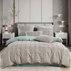 Лавр (зеленый) КПБ сатин 7Е