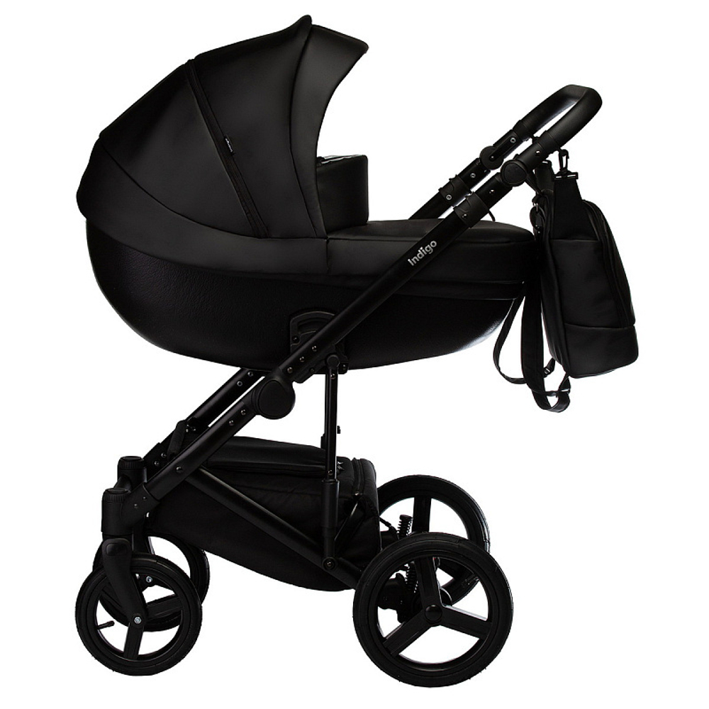 Детская коляска Indigo Tour Eco 2 в 1 Te06 черная кожа