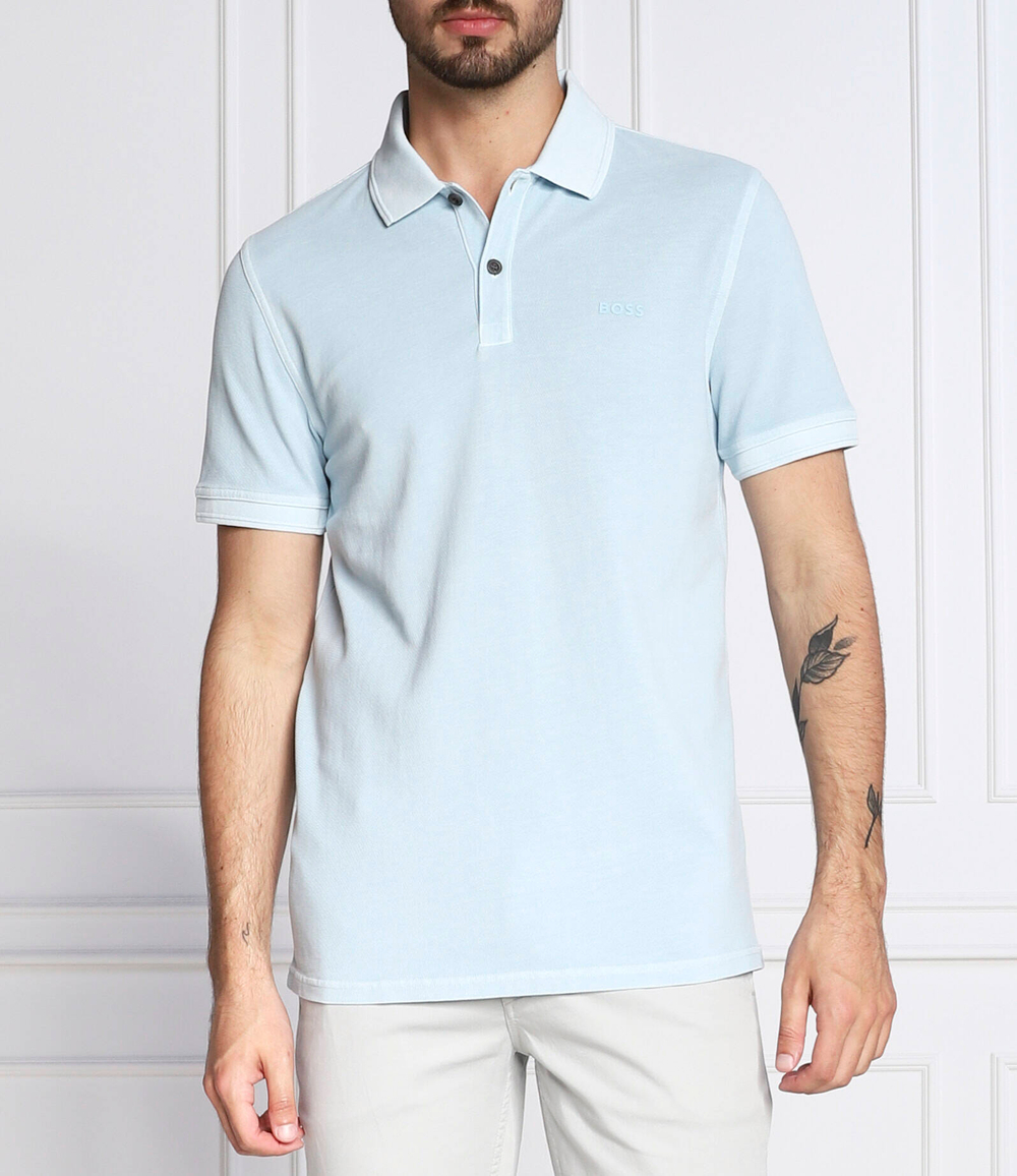 Поло Prime BOSS ORANGE - голубой(50468576)