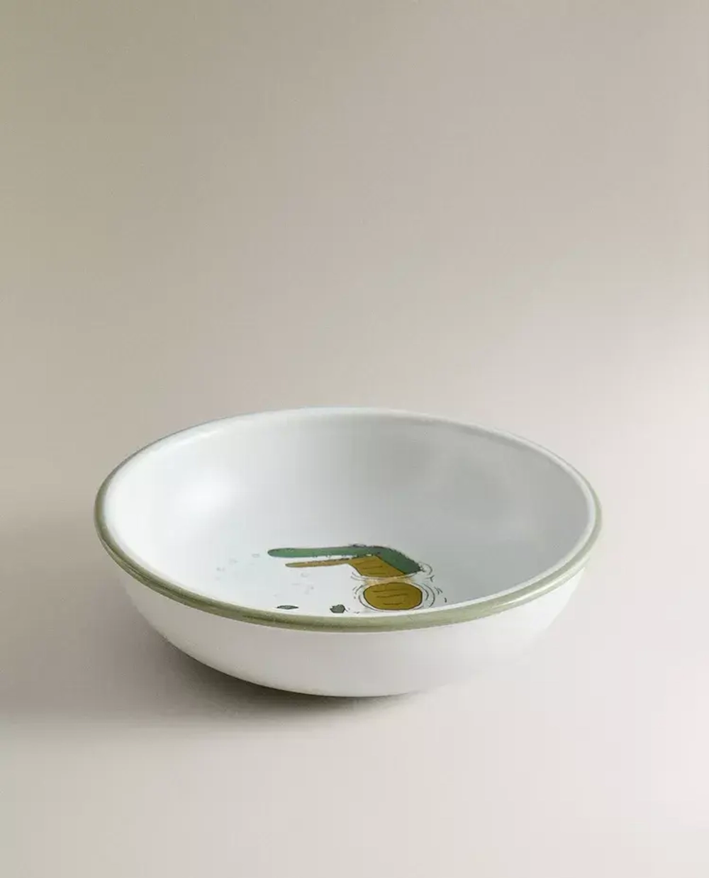 ZARA HOME ДЕТСКАЯ МИСКА ИЗ КЕРАМИКИ С ПРИНТОМ «КРОКОДИЛ», РАЗНОЦВЕТНЫЙ