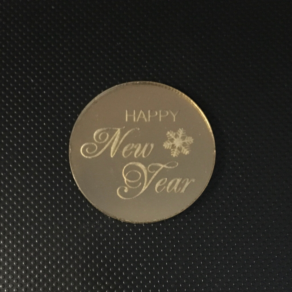 Бирка/ Happy New Year / золото