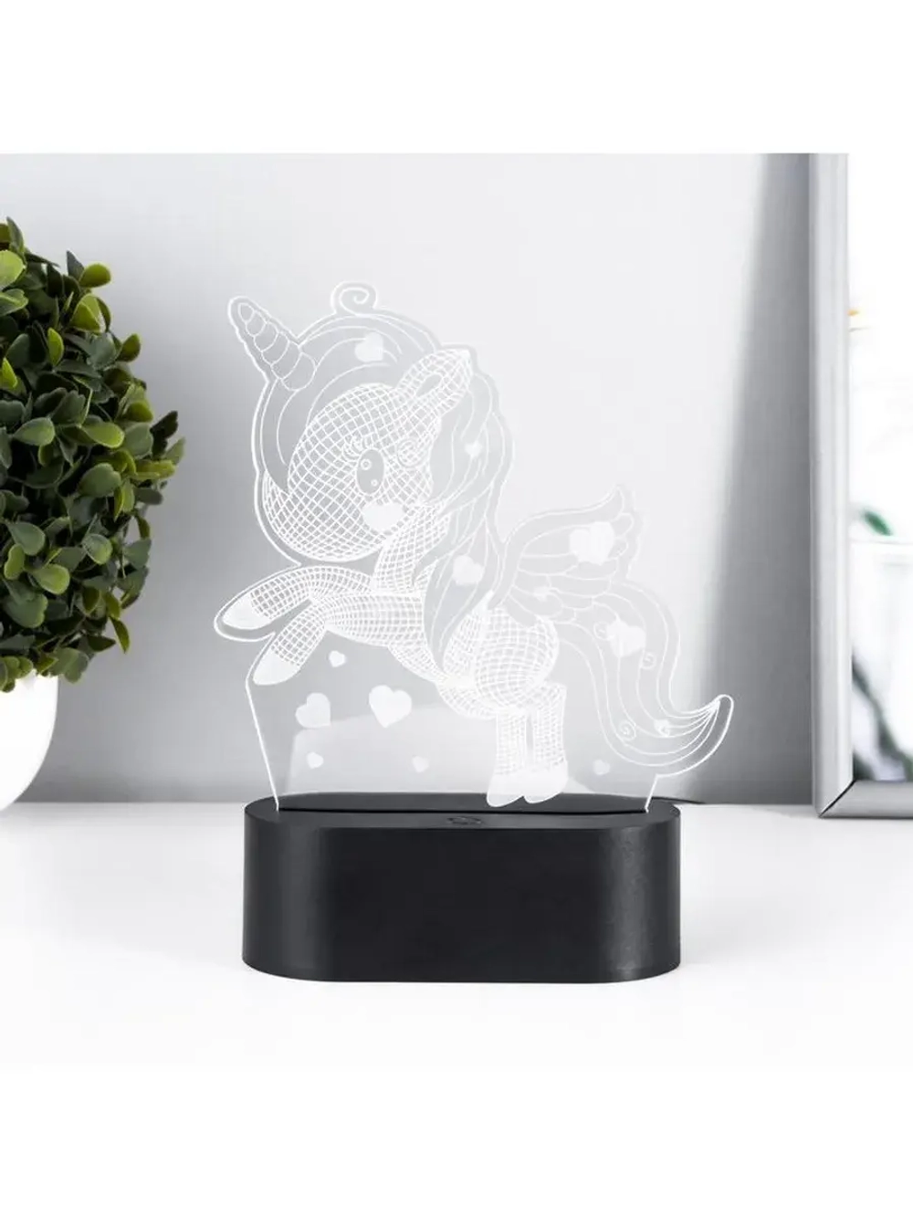 Светильник сенсорный «Единорожек» LED USB (90 см) от батарее