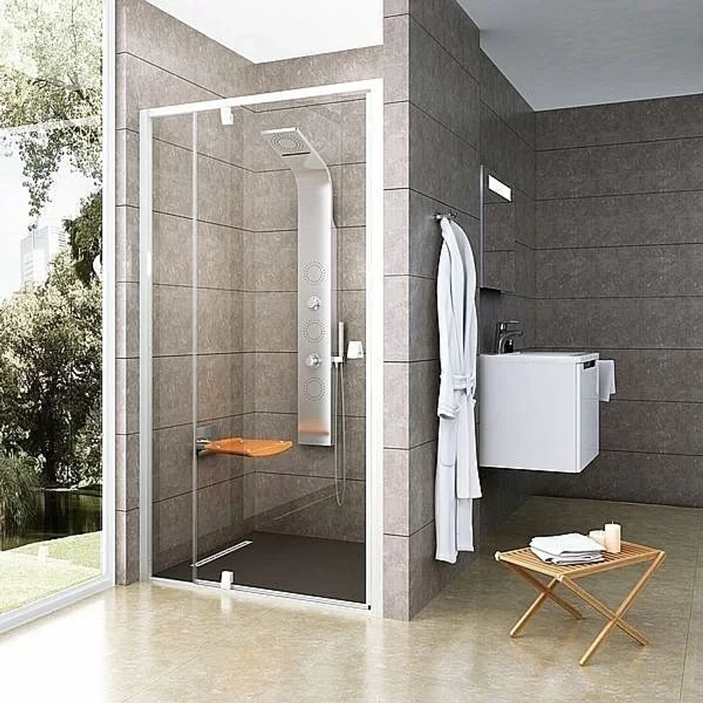 Душевая дверь Ravak Pivot PDOP2 110 профиль белый/ручки белые