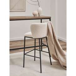 Барный стул Foggy 70 см, молочное букле