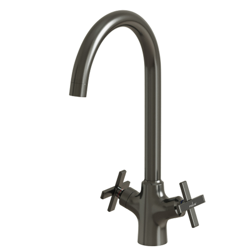 Смеситель для кухни 1/2 кер. MIXLINE ML38-032 "Graphite" высокий излив ГРАФИТ