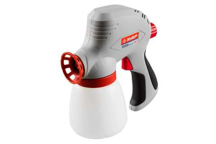 Краскопульт ЗУБР электрический,краскоперенос 300 мл/мин, вязкость краски 60 DIN,0,8л,120Вт