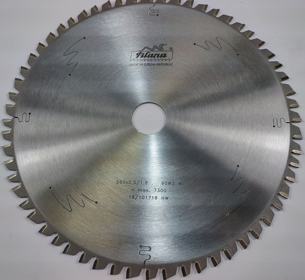 Пила дисковая TCT "Pilana" 260x2.5/1.8x30 z60 81 WZ N