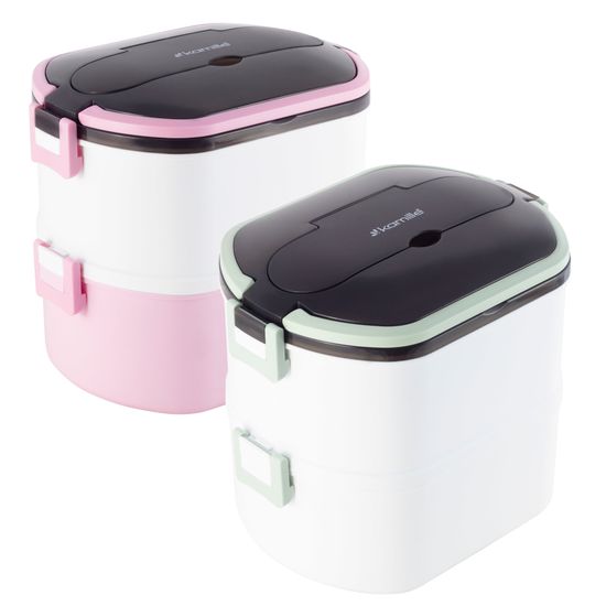 Ланч бокс 1500 мл. Kamille KM 2139 (пластик, нержавеющая сталь)