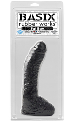 Чёрный фаллос Fat Boy - 24,8 см. (Цвет: черный)