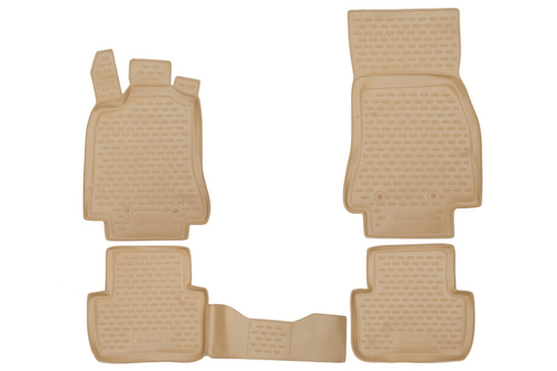 Коврики в салон для JAGUAR XF, 2009- 4 шт. (полиуретан, бежевые) NLC.23.01.212KH