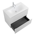 Тумба с раковиной подвесная BelBagno UNO-800-2C-SO-BO Bianco Opaco, раковина белая BB-8099-80